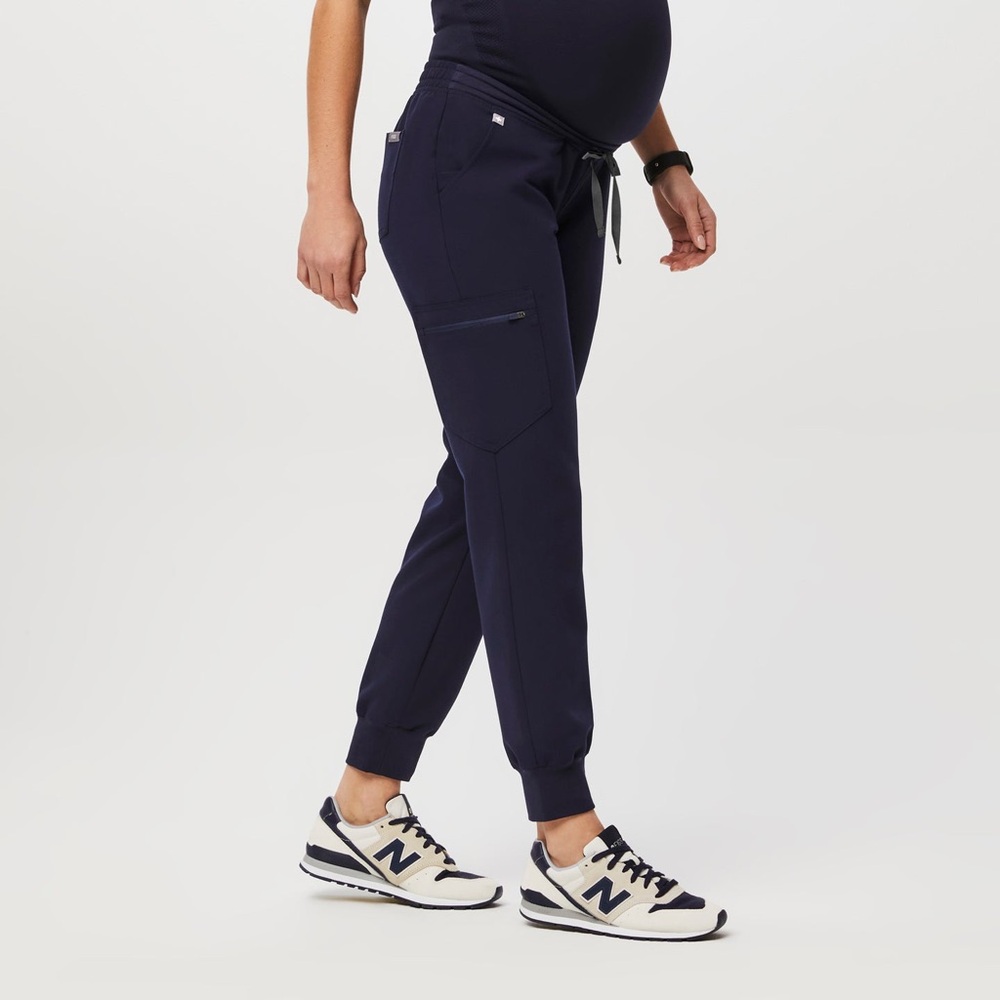 FIGS Zamora Maternity Jogger Scrub Pants in Navy